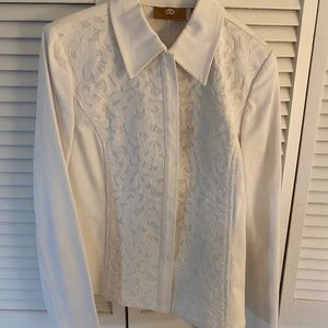 Dana Buchman White Denim Jacket size 4